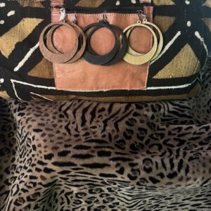 wooden circle earring