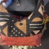 MUD CLOTH AND LEATHER SHOULDER BAG