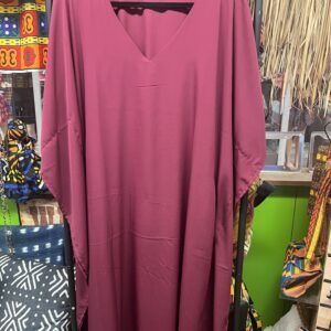 Burgundy Long Kaftan