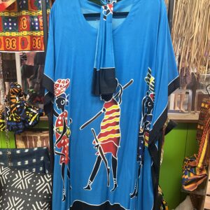 African Tribal Dance Print Kaftan
