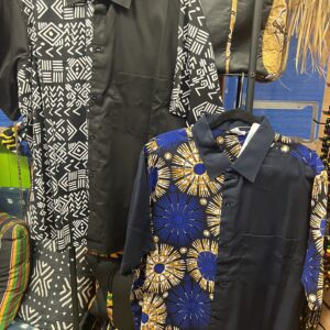 Ankara Print Button-down Short Set